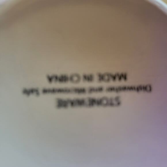 Christmas Coffee Cups Set of Two One has Snowman and One candy cane striped - Picture 7 of 10